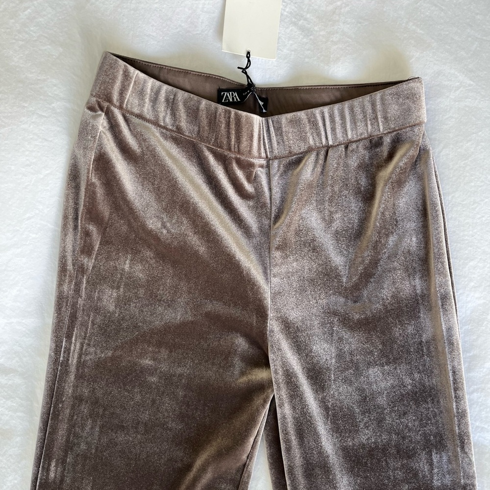 ZARA Flared brown pants / leggings - Picture 5 of 7